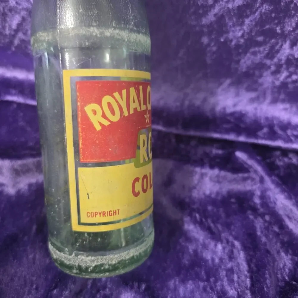 Vintage 1954 Royal Crown RC Cola 10 oz ACL Soda Bottle Owens Illinois Glass